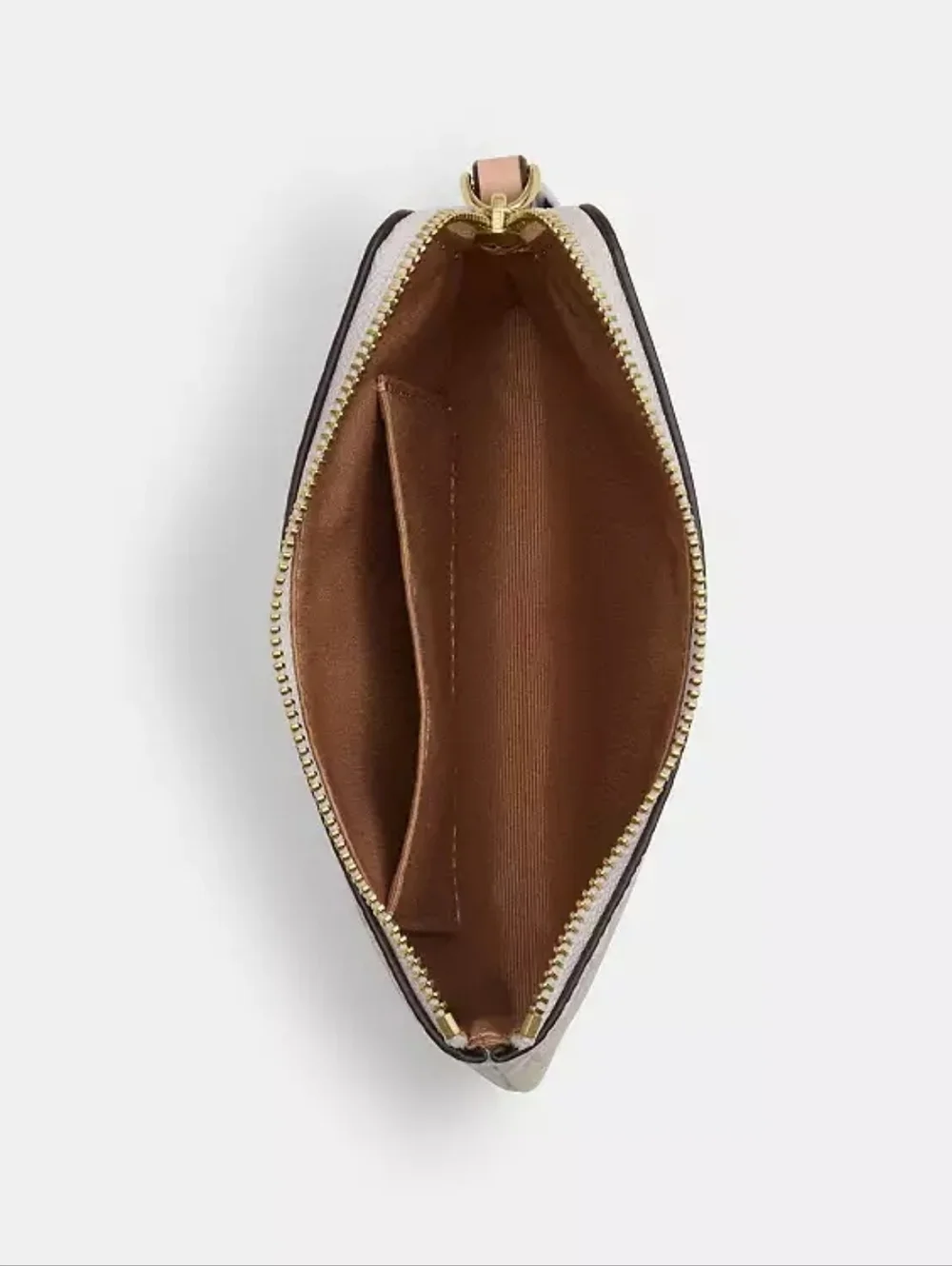 Coach Corner Zip Wristlet In Pretty Signature Canvas (Gold, pink, chalk white) - Picture 7 of 8